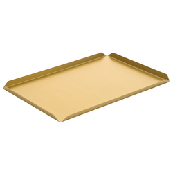(5 stycken) Konditorivaror och presentationstallrik i aluminium - 400 x 150 x 10 mm - Champagne