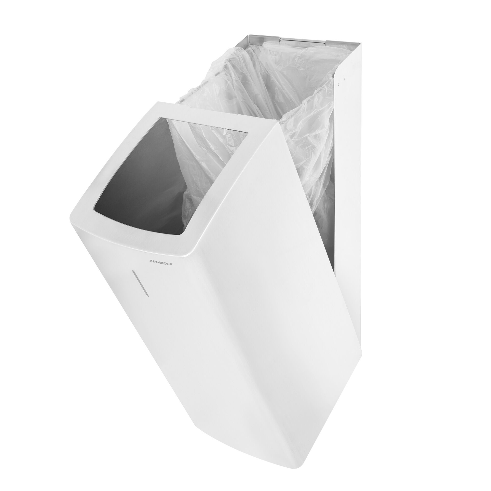 AIR-WOLF | Poubelle - 50 litres - Inox blanc