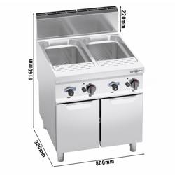 Cuiseur à pâtes à gaz – 80 litres – 24 kW