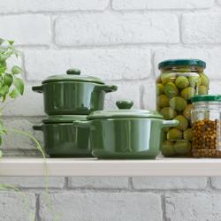 STAUB | CERAMIQUE - طنجرة كوكوت صغيرة - بقطر 100 مم - دائرية - سيراميك - أخضر ريحاني