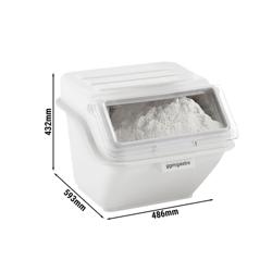 Voorraadbak - met deksel - 486x593mm - 40L - polypropyleen - wit - stapelbaar