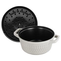 STAUB | LA COCOTTE - Kookpot - Ø 240mm - Gietijzer - Witte truffel