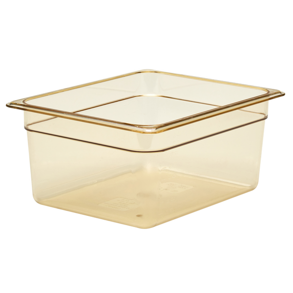 (6 stuks) CAMBRO | H-PAN™ - Hittebestendige GN bakken 1/2 - Amber - Hoogte: 150mm