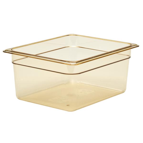 (6 pieces) CAMBRO | H-PAN™ Heat-Resistant  Gastronorm Container - 1/2 - Amber – 150 mm 