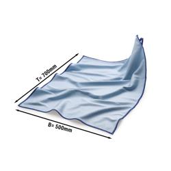 (10 stuks) Microvezeldoek Poets-/ Theedoek blauw - 50 x 70 cm