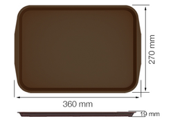 Cafeteria Tray 360 x 270mm - brown