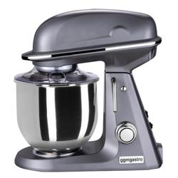 Planetmixer - 7 l - 350 W - inkl. visp, flatblandare och degkrok - bänkmodell - grå