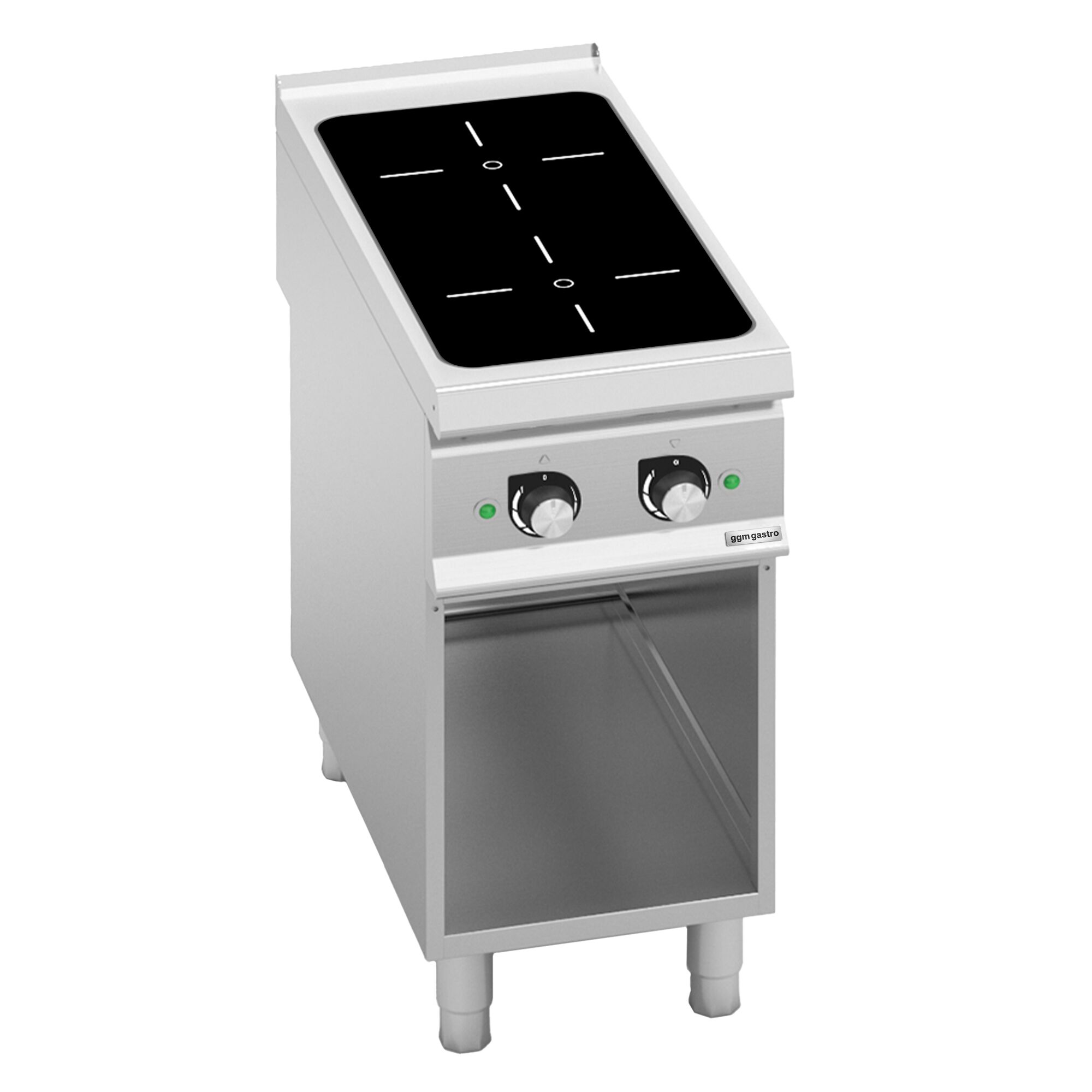 Fourneau à induction - 10kW - 2 foyers - sur placard ouvert