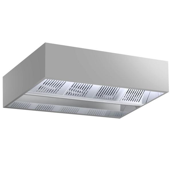 Plafond afzuigkap - B2400mm - zonder motor - met filter - met inductietoevoer