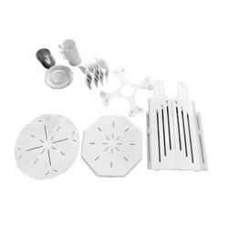 Cup & Saucer Dispenser - rotating - White - Stainless Steel