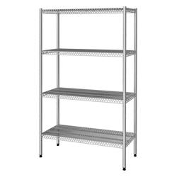 Scaffale in acciaio inox - 1080x1800mm - Profondità: 400mm - con 4 ripiani (REGOLABILI) - Portata: 60kg per ripiano