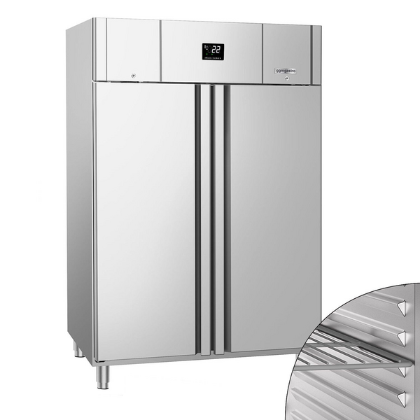 Zamrażarka ze stali nierdzewnej PREMIUM - GN 2/1 - 1200 litrów - z 2 drzwiami	