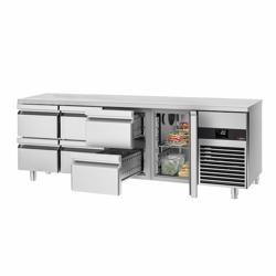 Commercial Counter Fridge PREMIUM - 2330x700mm - with 1 door - 6 drawers - capacity 632 litres