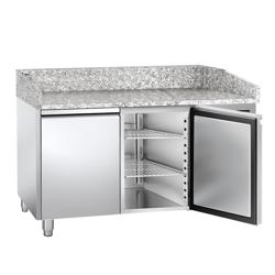 طاولة تحضير بيتزا مبردة ECO - 1500x800 mm - مع بابان - سطح عمل جرانيت