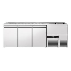 Frigider bere PREMIUM - 2500x700 mm - 3 Uși din sticlă