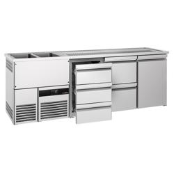 Barkoelkast PREMIUM - 2500x700mm - 1 deur & 5 laden