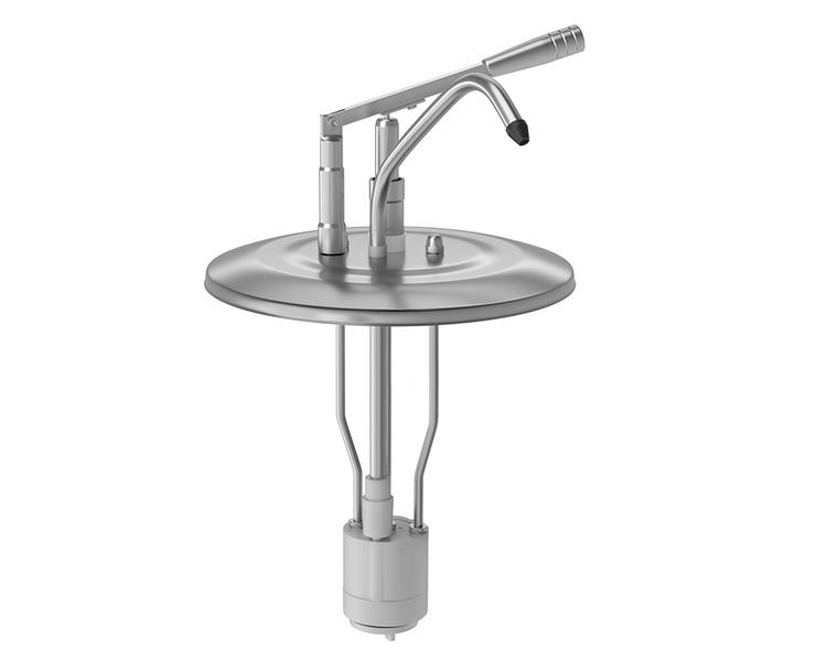 Sausdispenser - RVS - 8-10L - 280x310x360mm - geschikt voor 8-10L bak - instelbare dosering - zonder bak