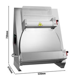 Teigausroller - für 400mm Pizzateig - Teigdicke 0,5 bis 5,5mm