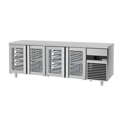 Koeltafel PREMIUM - 2300x700mm - met 4 glazen deuren