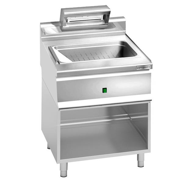 Aquecedor de batatas fritas profissional - elétrico - 1,00kW - 1x GN 1/1 - com ponte térmica de infravermelhos - incl. módulo base