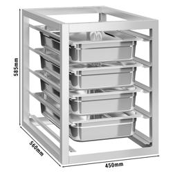 Module de soubassement à 5 tiroirs - 450x560mm - GN & EN - pour tables de travail série ATK profondeur 600mm