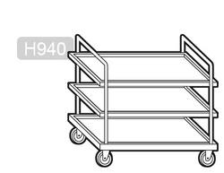 Tarjoiluvaunu - 1200x600mm - 3 hyllyä