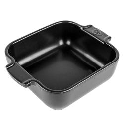 (6 pièces) PEUGEOT | APPOLIA - Plat à four en céramique - carré - Noir satiné - 180mm	