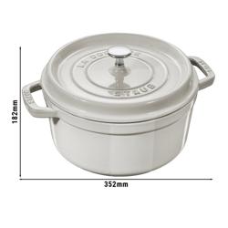 STAUB | LA COCOTTE - Cocotte - Ø 280mm - Öntöttvas - Fehér szarvasgomba