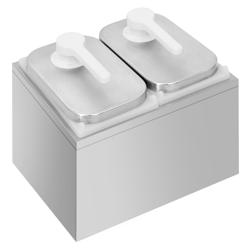 Dispenser per salse - 2x 2 litri - incl. telaio in acciaio inox