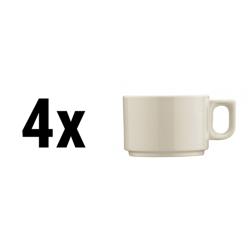 (4 st) Kaffekopp 7 cl Pera Creme - Vit