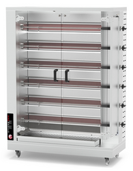 Gas chicken grill - 28.2kW - with 6 skewers for 30 chickens