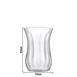 (72 Stück) Teeglas mit Struktur - AQUA - 120ml