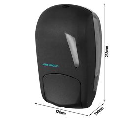 AIR-WOLF | Dosificador de jabón con pulsador - 1000ml - Plástico ABS - antracita