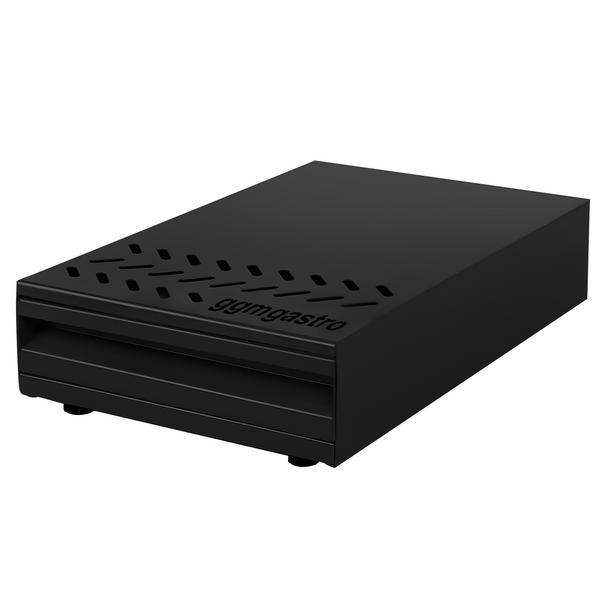 Coffee grounds drawer - Single - 380x250x800mm - with knocker - Black