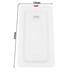 Polypropeeni GN 1/3 kansi - maidon värinen