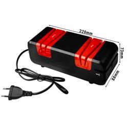 Affilacoltelli elettrico Professionale - Rosso/Nero - 220x88x73mm - per coltelli, forbici e cacciaviti a taglio - 50W - 220-240V - 50/60Hz