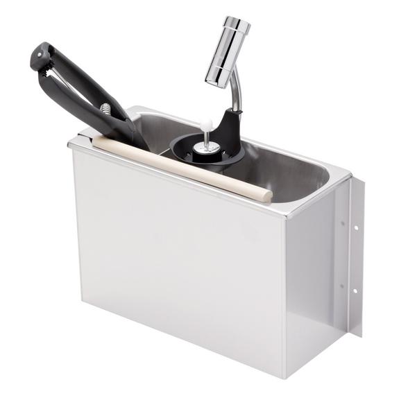 ijsschepspoeler - 270x112x180mm - met geïntegreerde waterstop-automaat - met geïntegreerde terugstroombeveiliging - & geïntegreerde straalregelaar - incl. zeefplaat