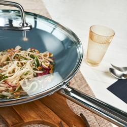 ZWILLING| Wok Pan – Ø 32 cm - Stainless Steel - Ceramic Nonstick - Induction Ready - Glass Lid