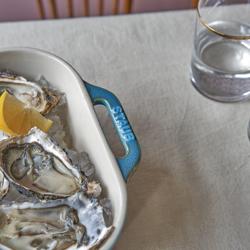 STAUB | CERAMIQUE - Sütőforma készlet - 3 részes - téglalap alakú - kerámia - antik türkizkék