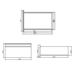 Schubladenblock mit 3 Schubladen PREMIUM - Unterbaumodul 400x560mm