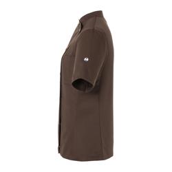 KARLOWSKY | Ladies Chef Jacket Greta – Light Brown - Size 38 - Short Sleeve - Press-Stud Fastening