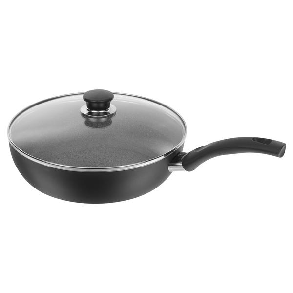 BALLARINI | BOLOGNA GRANITIUM - Braising pan with glass lid - Ø 280mm - Aluminum - Black