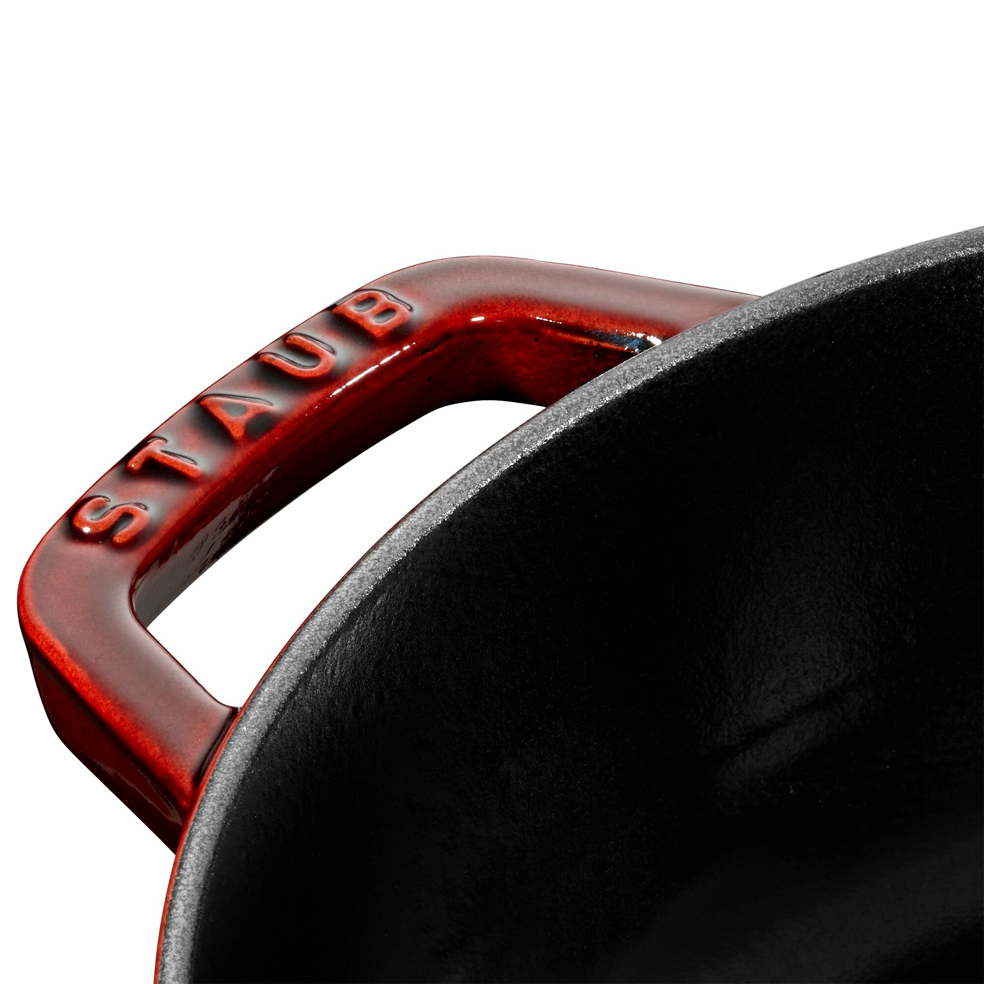 STAUB | BRAISERS - Cocotte avec Chistera Drop-Structure - 280mm - Fonte - Grenadine-Rouge	