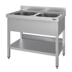 ECO mosogatóegység - 1000x600mm - alaplappal és 2 mosdókagylóval középen