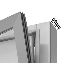 Zamrzivač nehrđajući čelik (inox) PREMIUM - 600 mm - 400 l - od -22 °C do -10 °C - s 1 staklena vrata - ventilirano hlađenje, automatsko odmrzavanje, LED rasvjeta