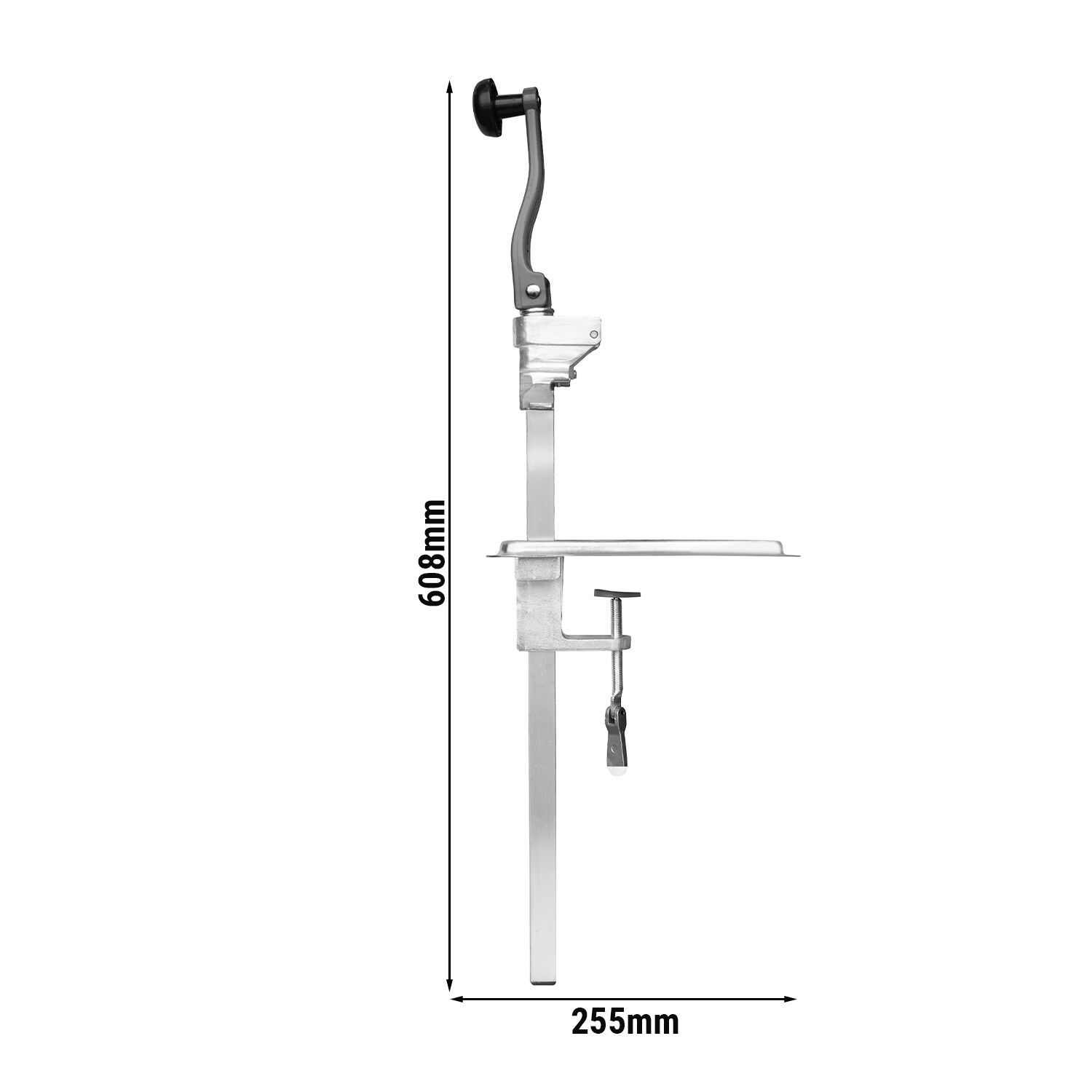 Ouvre-boîtes manuel professionnel de table - Longueur de tige : 480mm - acier inoxydable