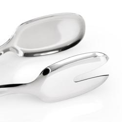 (4 stuks) Serveertang - met getande uiteinden - Lengte: 22cm - RVS