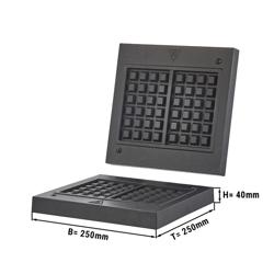 Backplatten für Waffeleisen - forma: em quadrado
