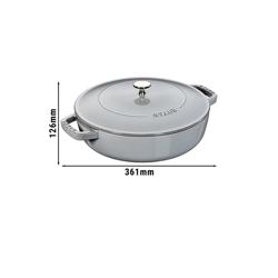 STAUB | BRAISERS - Sauteerpan met Chistera Drop Structure - 280mm - Gietijzer - Grafietgrijs