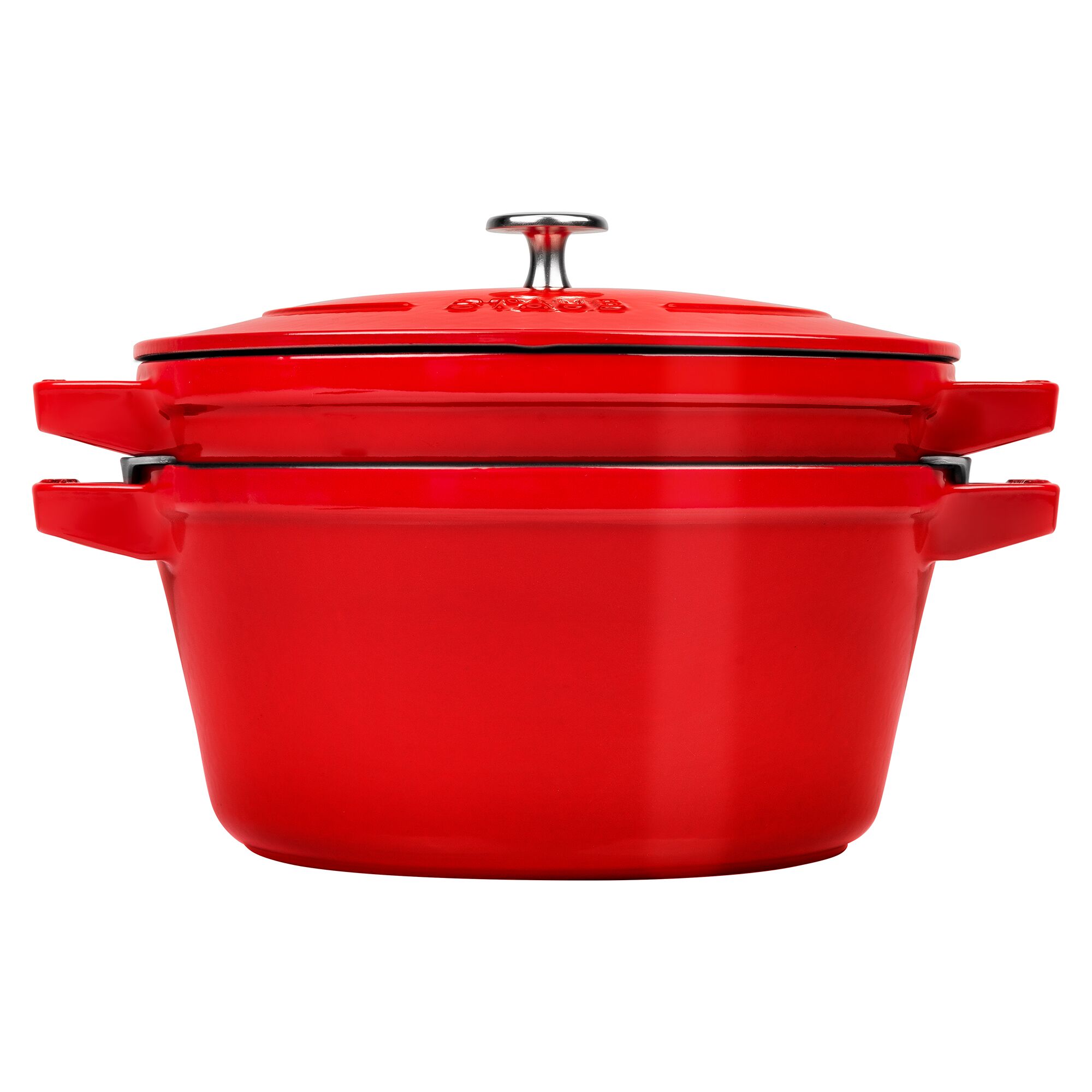STAUB | STACKABLE SET – Set de marmites – 2 pièces – Ø 240 mm – Fonte – Rouge cerise